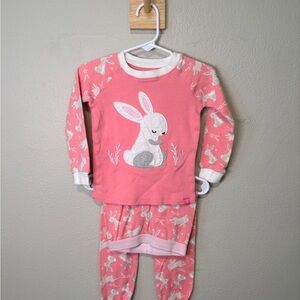 Cozy Pink Bunny Kids Pajama Set
